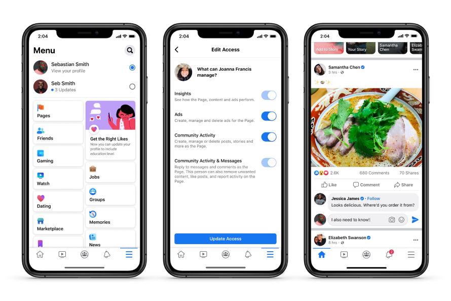 New admin controls on Facebook