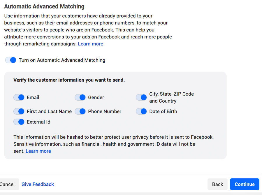 automatic advanced matching