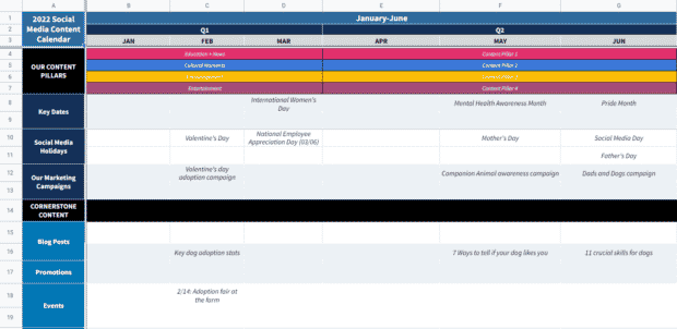 Social Media Calendar for Wedding Planners - Social Media Calendar