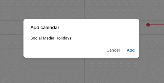 Instructions on adding social media holiday calendar to Google account 2