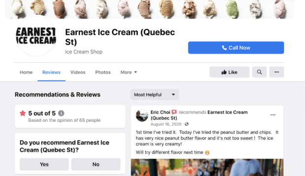 Kunden-Testimonials für Earnest Ice Cream