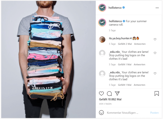 Hollister präsentiert die Mode, mit der man sich diesen Sommer auf Instagram präsentieren kann.