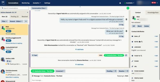 Sparkcentral conversation view