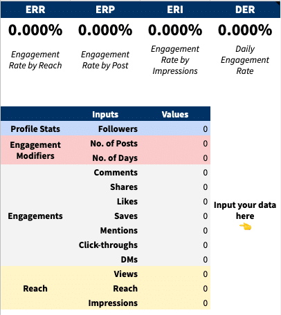 engagement rate calculator screenshot