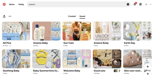 Aveeno product Pinterest boards