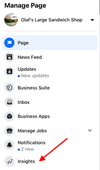 insights on manage page