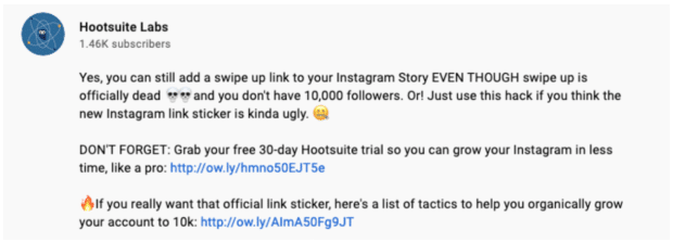 Hootsuite Labs YouTube video description