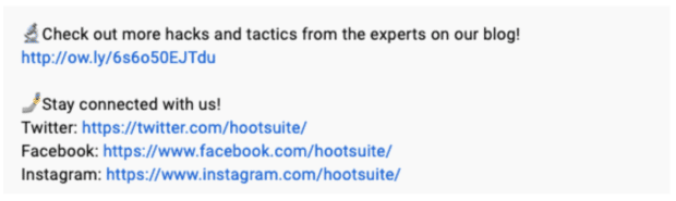 Appel à l’action de Hootsuite Labs, invitant les internautes à lire un article de blog connexe