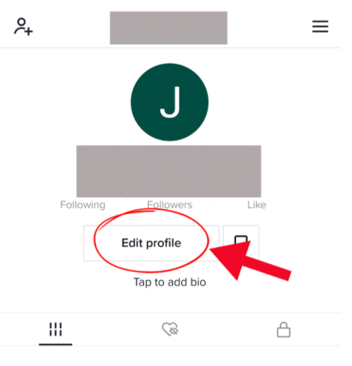 edit profile on TikTok