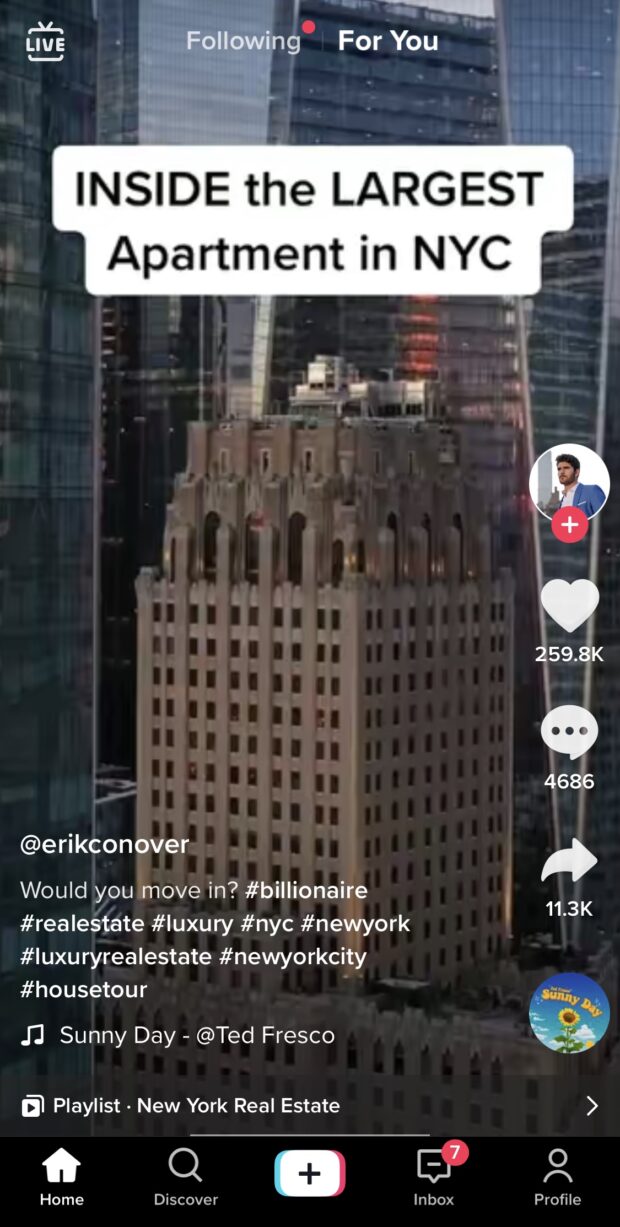 TikTok For You page screenshot