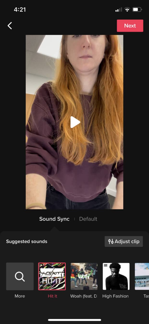 sync sound on TikTok