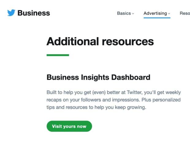 Twitter analytics: Business Insights Dashboard