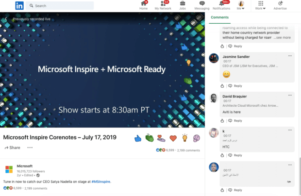 Microsoft Inspire virtual event