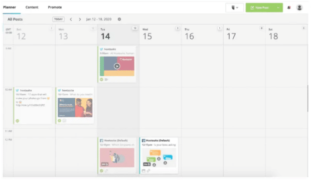 Hootsuite Planner overview