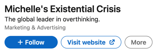 Michelle's Existential Crisis website URL