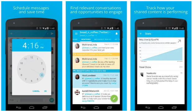 Hootsuite app for social media