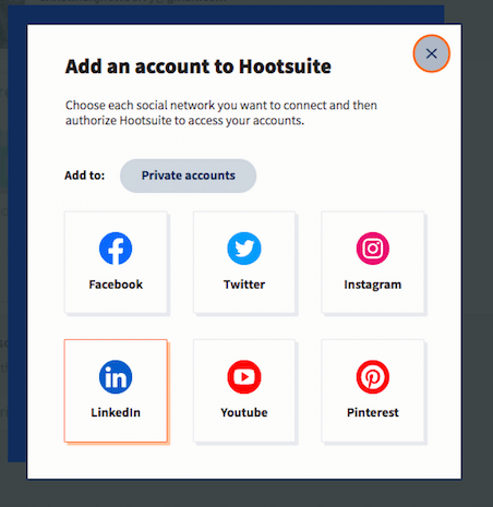 Hinzufügen eines Social-Media-Kontos zu Hootsuite