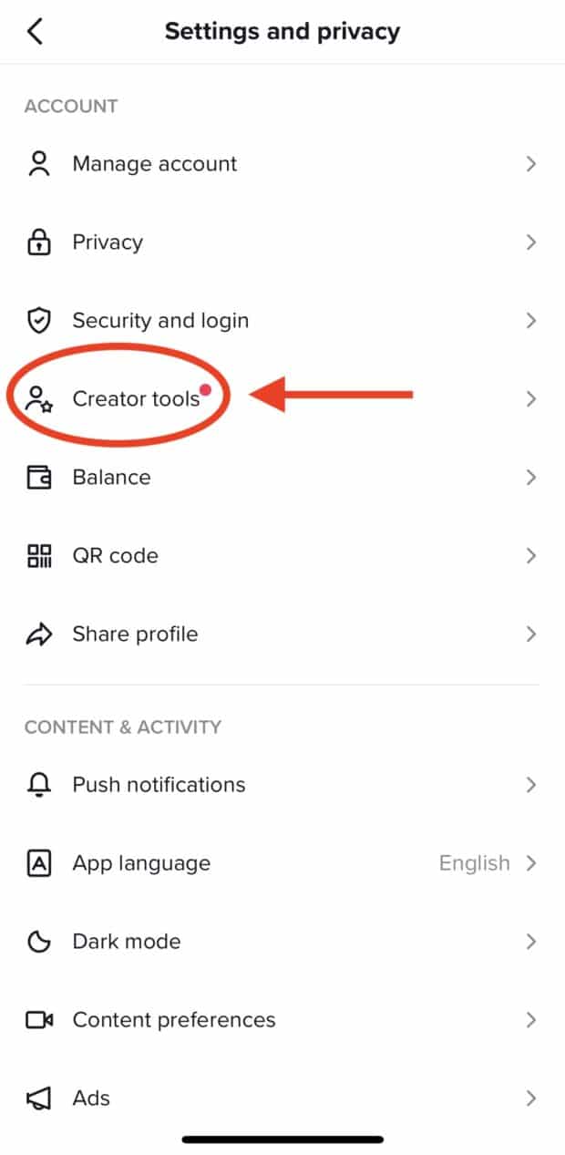 Settings and Privacy Creator Tools