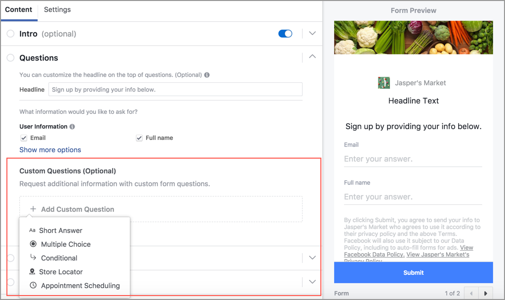 how to create facebook lead ads