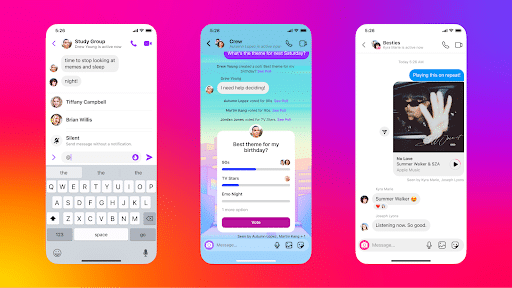 New Instagram messaging features