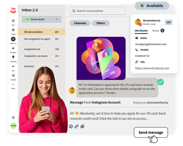Hootsuite Social Media Inbox dashboard