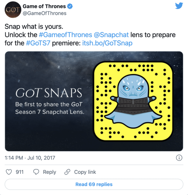 custom Snapcode Game of Thrones