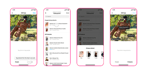 Adding shopping tags to an Instagram post