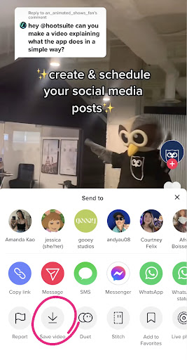 save TikTok video on mobile