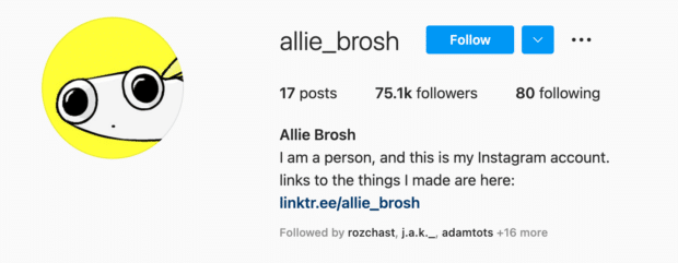 Allie Brosh Instagram Bio