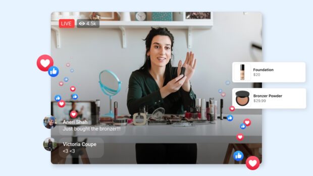 Facebook Live Shopping product showcase