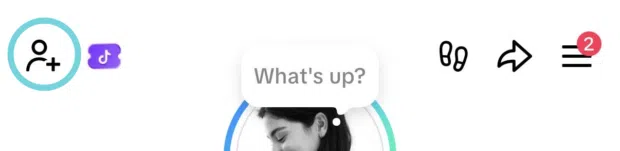 The Find Friends icon in TikTok