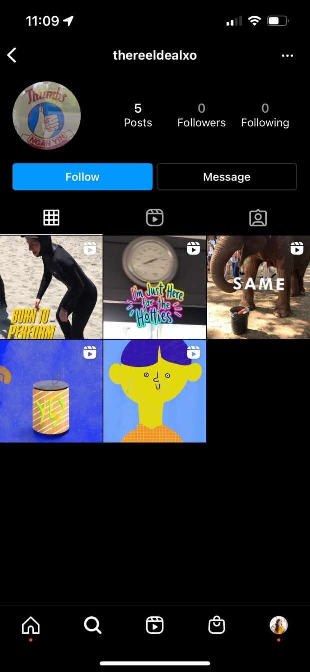 la vignette de la bobine instagram de la bobine