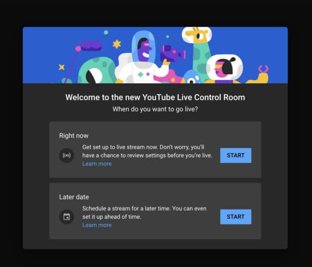 welcome to the new YouTube Live control room