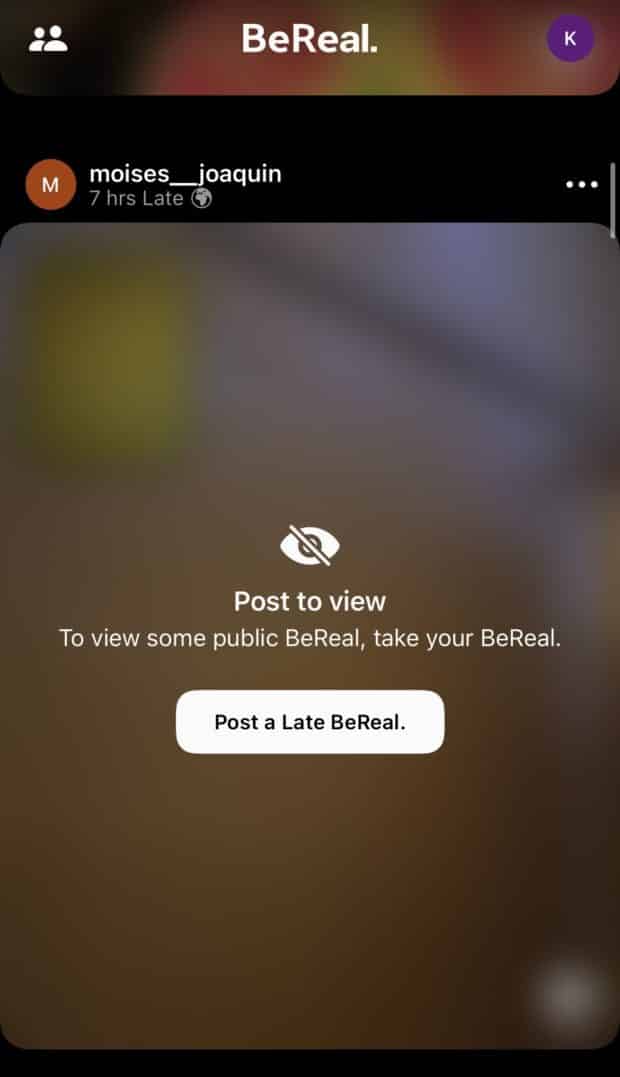 BeReal doesn't let you view photos without posting