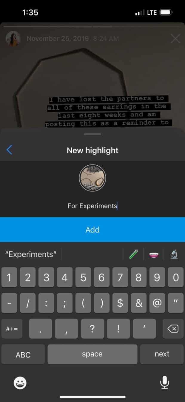 new highlights for experiments