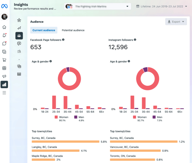 Meta Business Suite Facebook insights