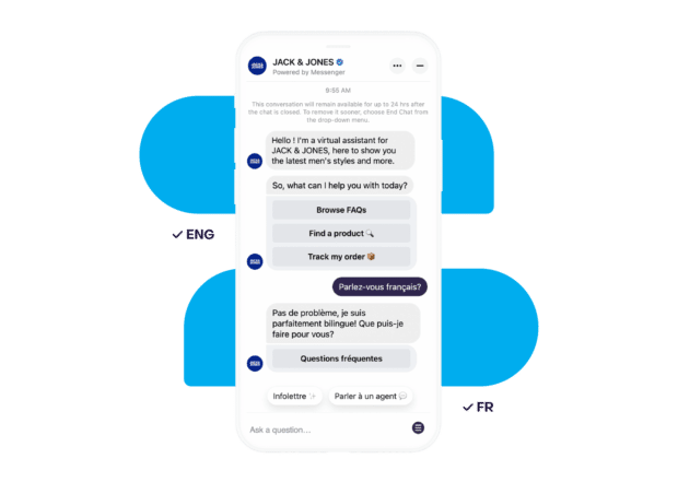 Heyday Jack & Jones multilingual chatbot