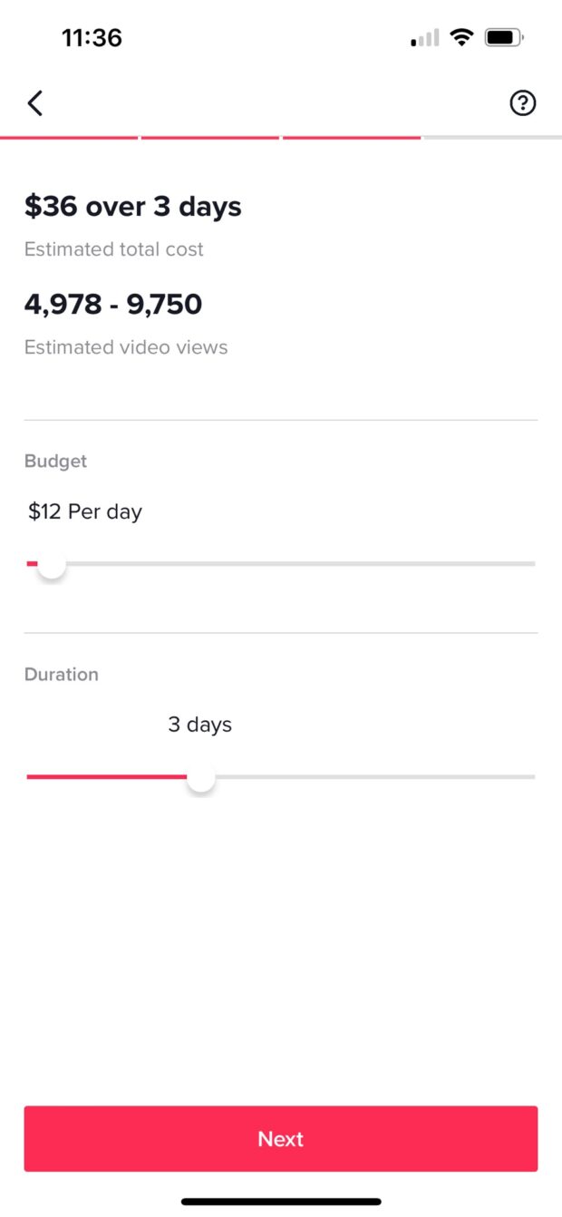 set budget and duration