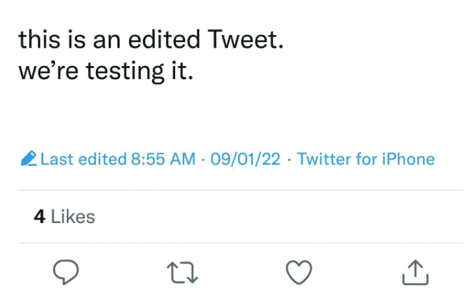 The Official Tweet announcing the Edit Tweet Feature