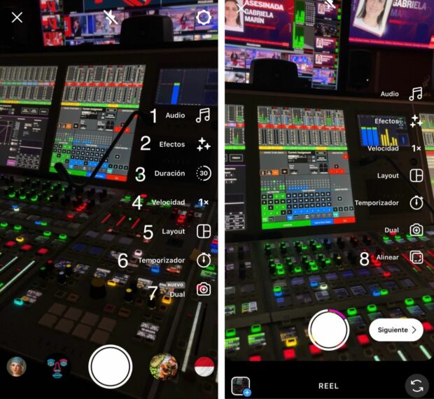 funciones de edición de Reels en la aplicación de Instagram