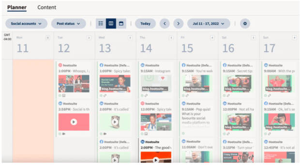 Hootsuite Planner overview