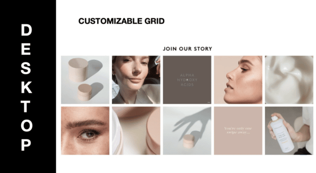 Instafeed customizable grid