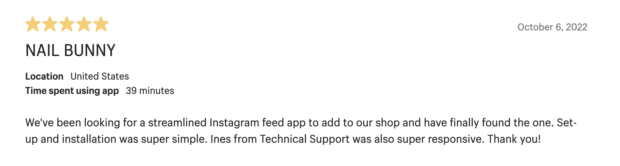 5 stars for streamlined Instagram feed