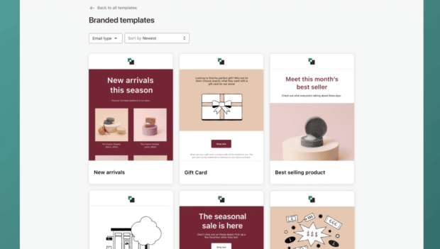 Shopify Email branded templates