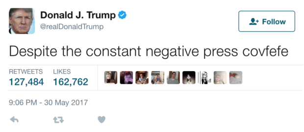 covfefe: the typo heard around the world