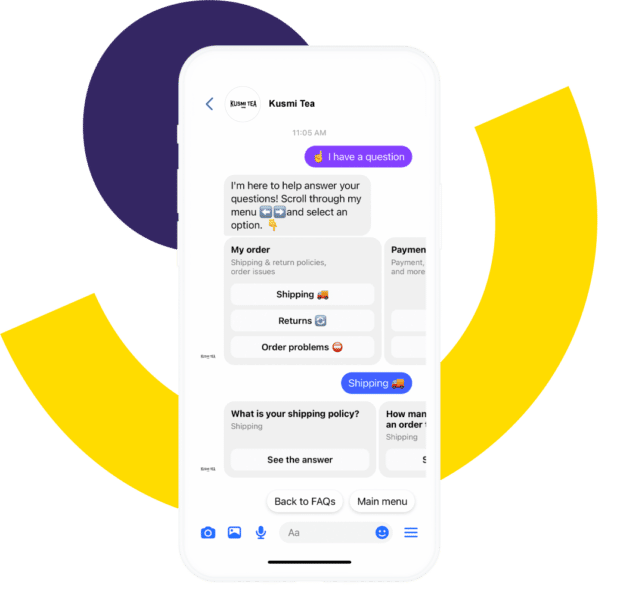FAQ chatbot Kusmi Tea