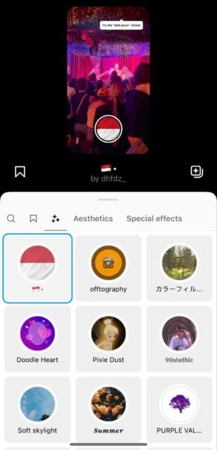 filters and effects in instagram reels builder