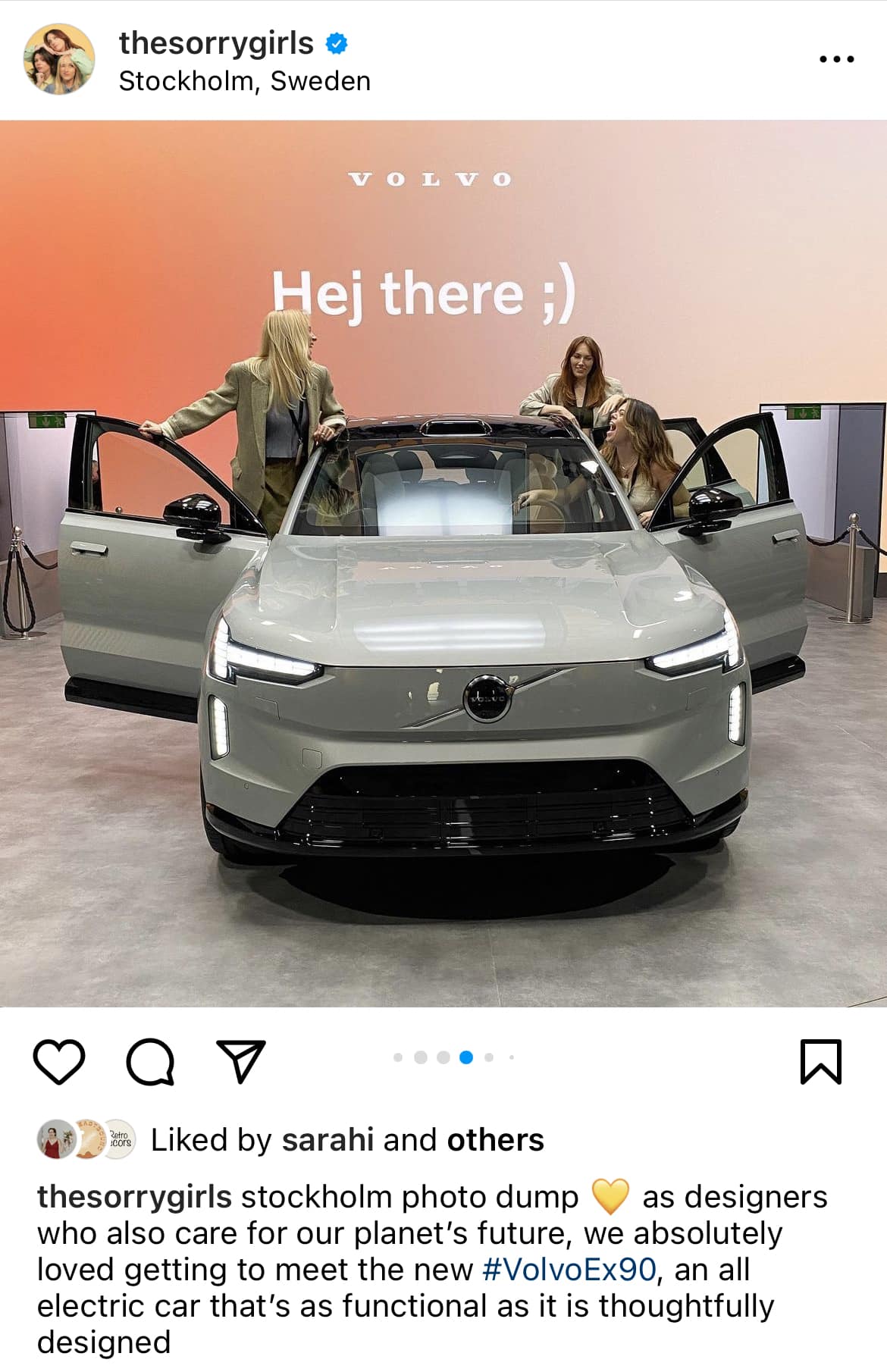 The Sorry Girls Volvo schwedische Instagram-Influencer