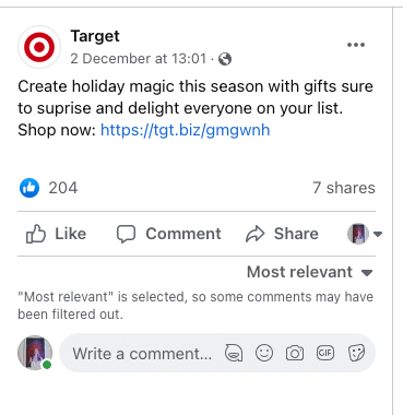 target create holiday magic