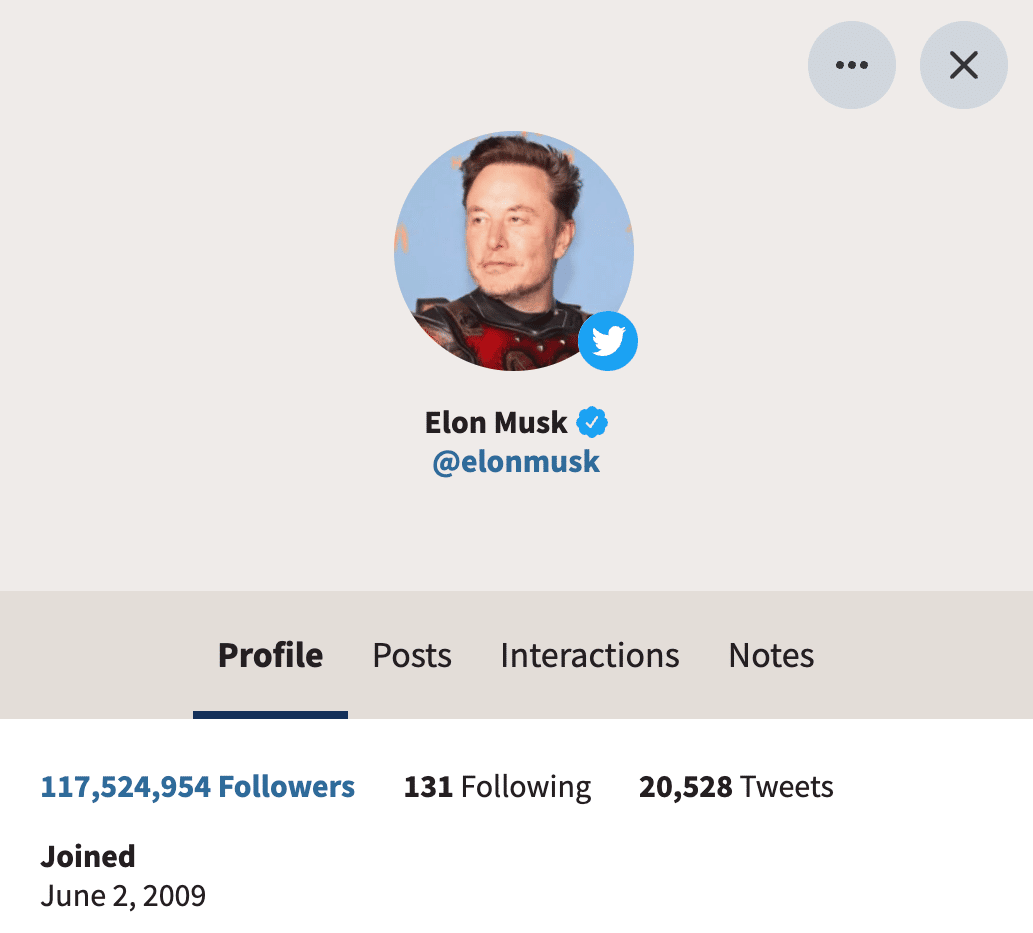 search results for twitter users Elon Musk